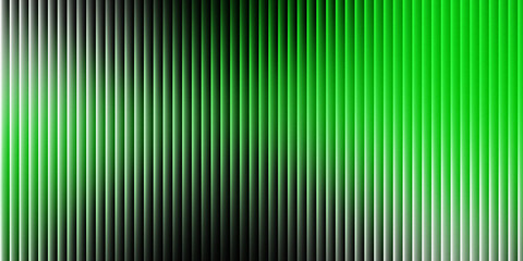 Obraz premium Vibrant green and black vertical striped abstract background featuring a dynamic gradient effect ideal for modern digital design presentations.