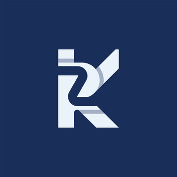 Modern ZK or KZ Monogram Logo for Professional Use