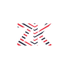 Obraz premium Professional ZK KZ Initial Monogram Letter Logo Design
