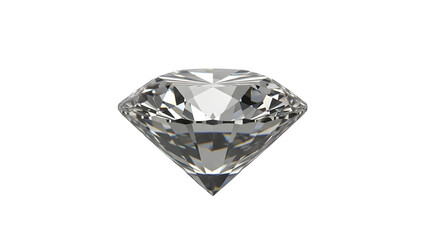 Stunning diamond with intricate facets reflecting light beautifully