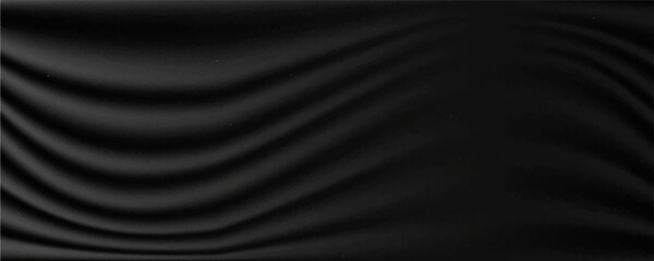 Fototapeta premium Smooth elegant black satin texture abstract background. Luxurious background design,vector Eps10