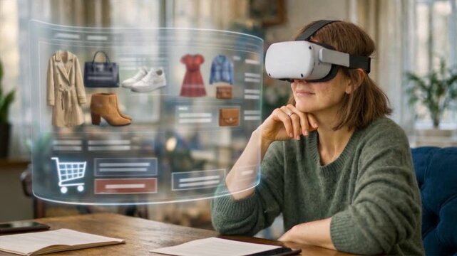 Digital fitting room: selecting shoes and outfits in VR