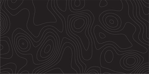 Abstract white on black background Topographic line map pattern. Contour elevation topographic and textured Background Modern design with black background with topographic wavy patted.  © Kainat 