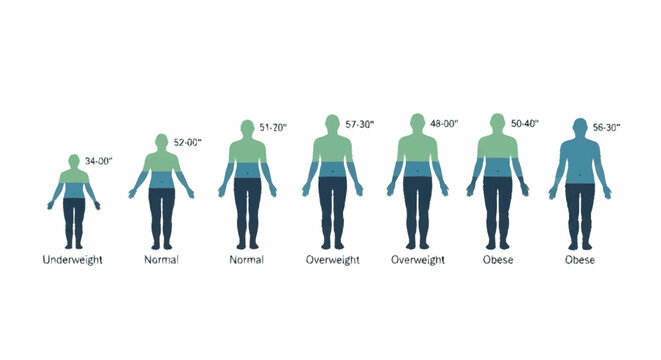 Human Body Weight Stages Illustration.