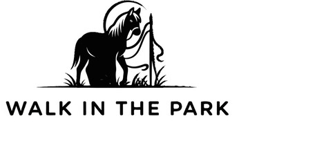 Obraz premium A black silhouette of a horse tied with a rope in grassy area