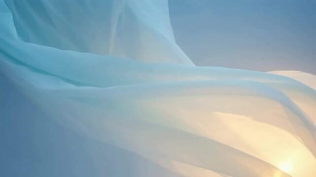 Flowing fabric in soft light