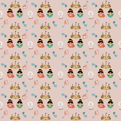 Obraz premium Pattern images for the upcoming Songkran festival.