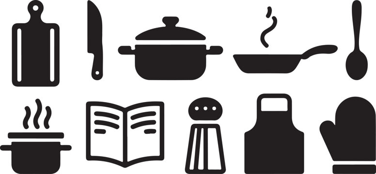 set of kitchen utensils