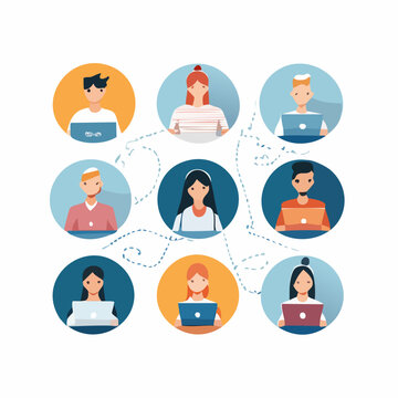 Diverse Group of People Using Laptops.