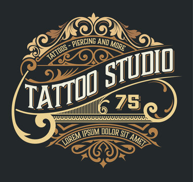 Vintage tattoo logo
