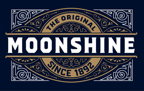 Vintage moonshine label
