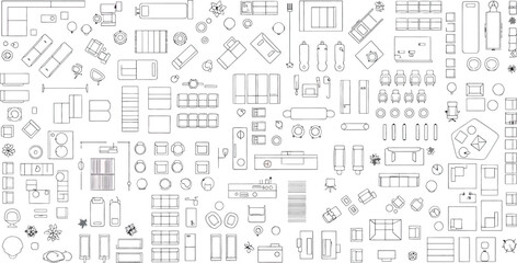 Isolated blueprint drawing on transparent background