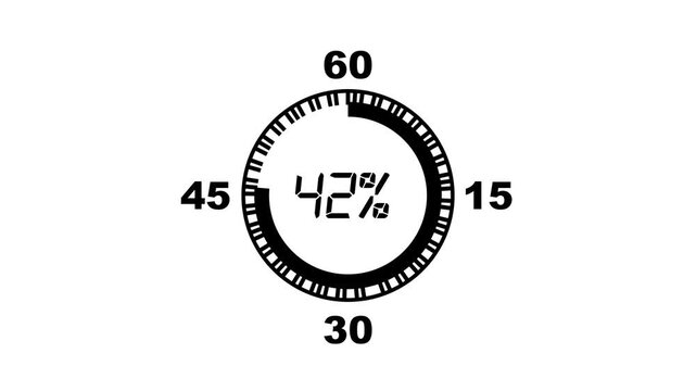 Circle diagram, Pie chart indicated 53 percent