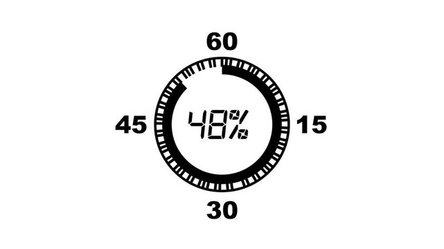 Circle diagram, Pie chart indicated 60 percent