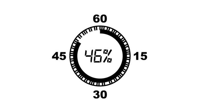 Circle diagram, Pie chart indicated 58 percent
