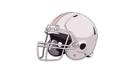 Fototapeta premium Minimalist american football helmet design with clean lines and details