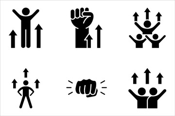 Obraz premium never give up succes challenge icon set. never give up succes challenge sign. vector illustration on white background