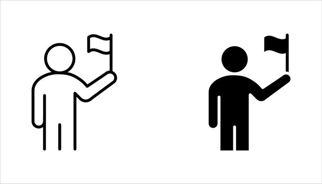 Surrender capitulate give up icon set, vector illustration on white background