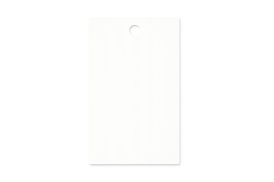 Blank white retail price tag with transparent background