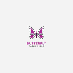 Butterfly logo template design vector illustration
