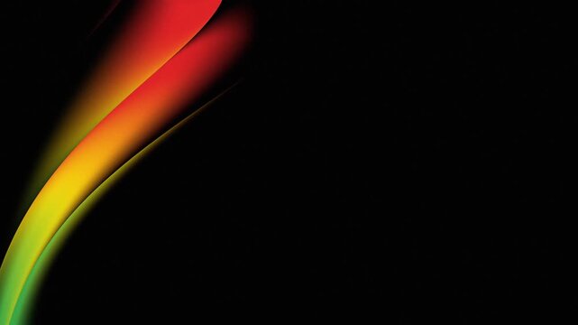 Black History Month, Juneteenth background. Red, yellow, green colors transition frame on black background with copy space for text