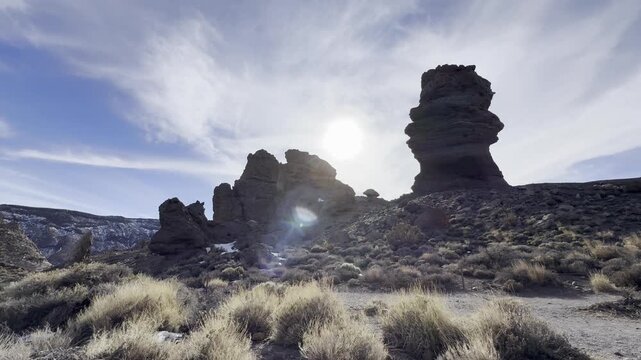 Roques de Garcia Rock Formations Teide National Park Tenerife Winter
