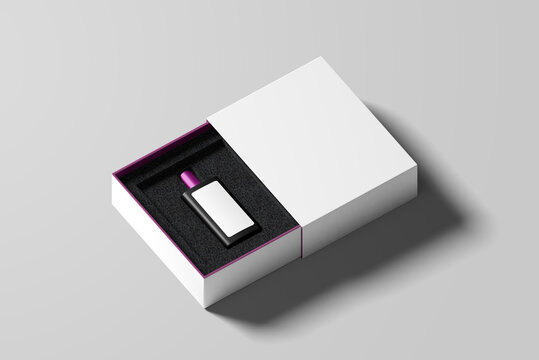 Blank fragrance perfume bottle in hard box for branding