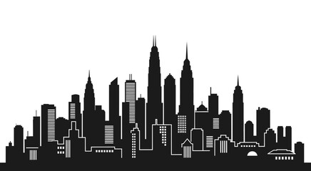 Obraz premium City skyline silhouette