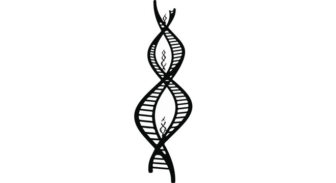 Double helix DNA structure illustration genetics concept