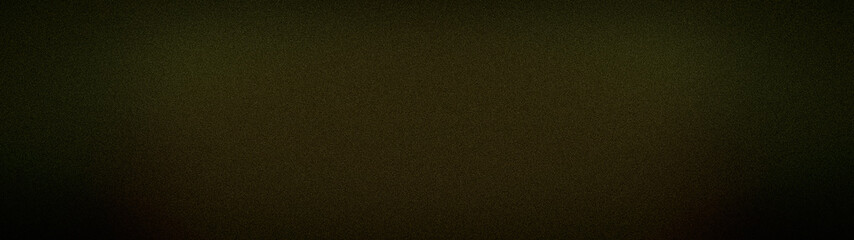 Fototapeta premium Dark grainy olive green abstract background with luxury black vignette and noise texture