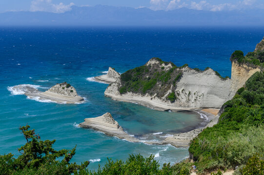 Cape Drastis coastal rock formations, Corfu, Greece