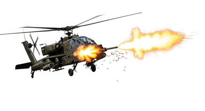 Exploding helicopter with smoke and flames isolated on transparent background