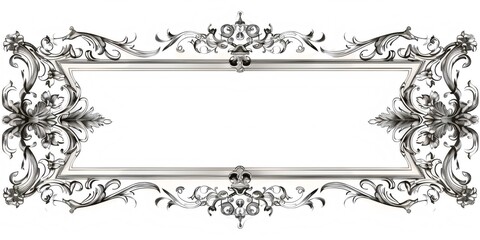 Baroque ornate frame with vintage classical decoration