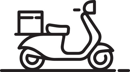 minimalist Delivery scooter icon