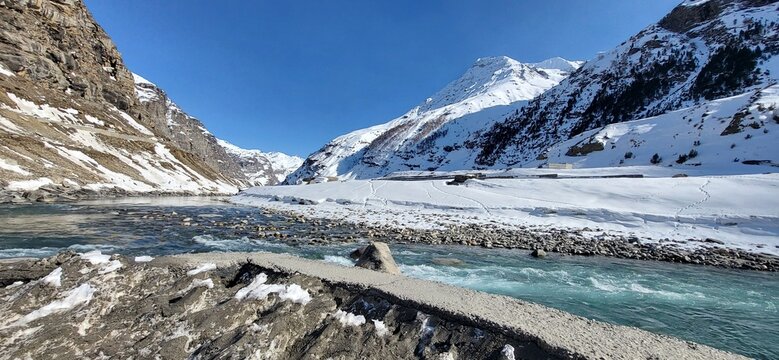 Snow covered mountains