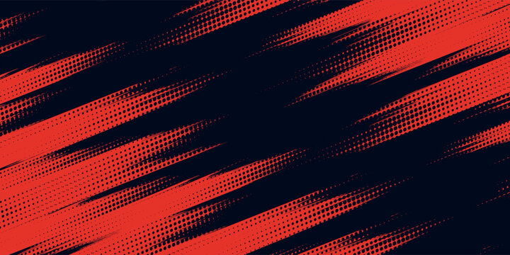 dynamic red splatter design with vintage halftone patterns and distressed textures, perfect for street-style branding or sports-themed visuals
