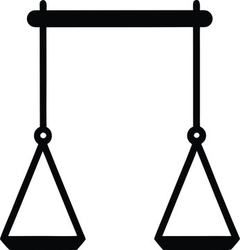 trx suspension trainer silhouette vector art illustration, black and white design