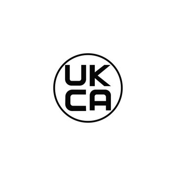 Simple UKCA logo symbol in modern circular design