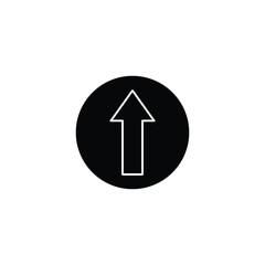 black circle arrow up icon.