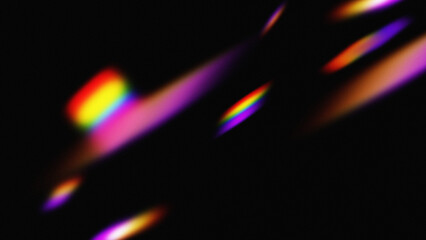 Abstract prism light leak effects.Rainbow light refraction texture overlay.prism light leaks overlay  creating a retro film effect. © BRITEN