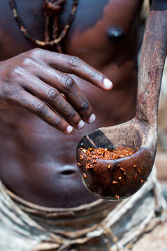 Traditional Damara lifestyle in Namibia