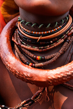 Himba traditional jewelry highlighting african culture