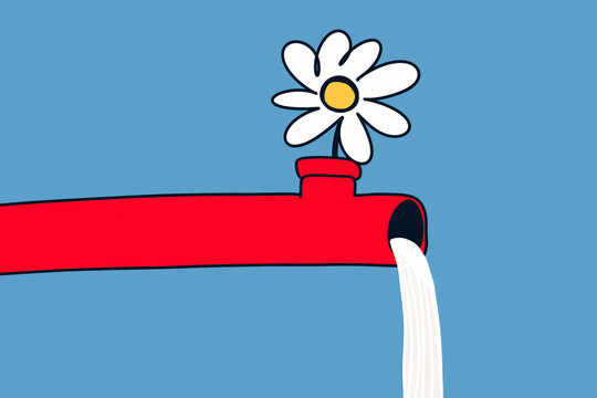 Plumbing problems illustrated with creative art