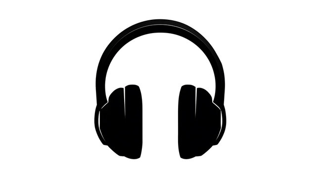 A black headphone on a clean background, ideal for music lovers