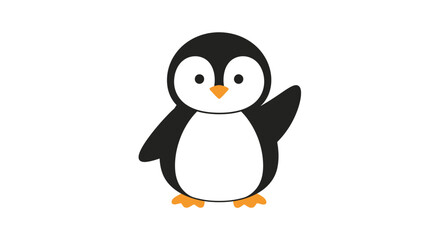 Cute Cartoon Penguin Character Design. © Nazriel