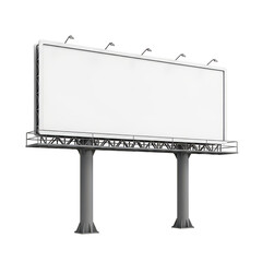 Obraz premium A billboard structure mounted on four supporting legs with a blank advertising space