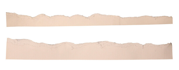 Fototapeta premium Ripped paper edges of torn scrap paper isolated set for raw and artistic look
