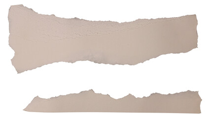 Fototapeta premium Ripped paper edges of torn scrap paper isolated set for raw and artistic look