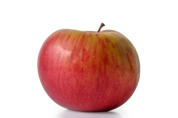 Top View of Red and Yellow Apple Isolated on White Background