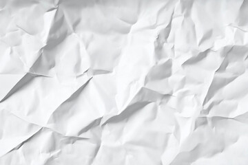 Obraz premium Textured White Crumpled Paper Background white paper isolated on a transparent background